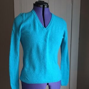 Charter Club Turquoise V-Neck Sweater